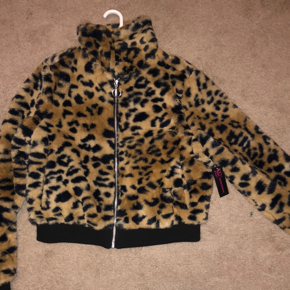 Cheetah print fur coat
